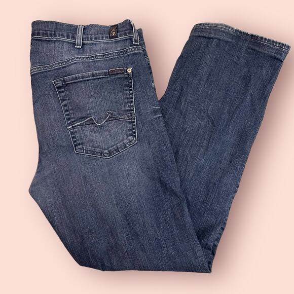 7 For All Mankind Standard Button Fly Straight Leg Women's Jeans 38 7FAM - Picture 2 of 10